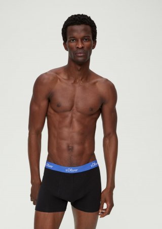 s.Oliver 3er-Pack Boxershorts mit Label-Patch - schwarz