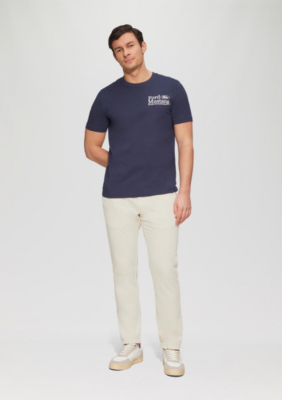 s.Oliver Phoenix: Strukturierte Chino im Regular Fit - wollweiß