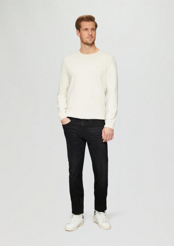 s.Oliver Jeans Nelio / Slim Fit / Mid Rise / Slim Leg / Label Patch - schwarz