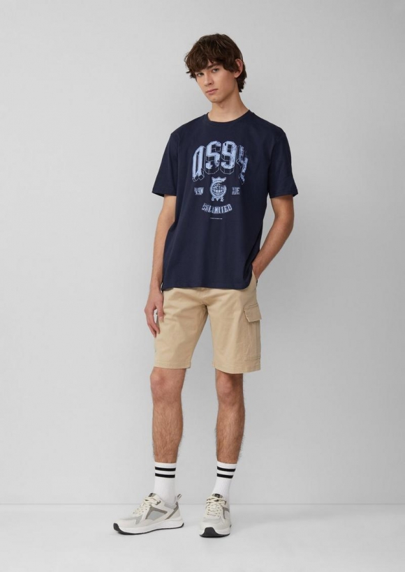 s.Oliver Cargo-Shorts aus Baumwollstretch - sandstein