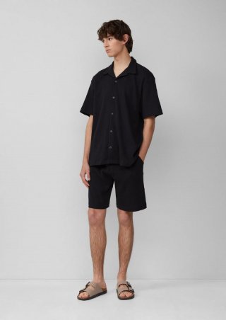 s.Oliver Jogpants aus Waffelpiqué - schwarz