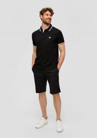 s.Oliver Chino-Shorts aus Baumwollstretch mit Straight Leg - schwarz