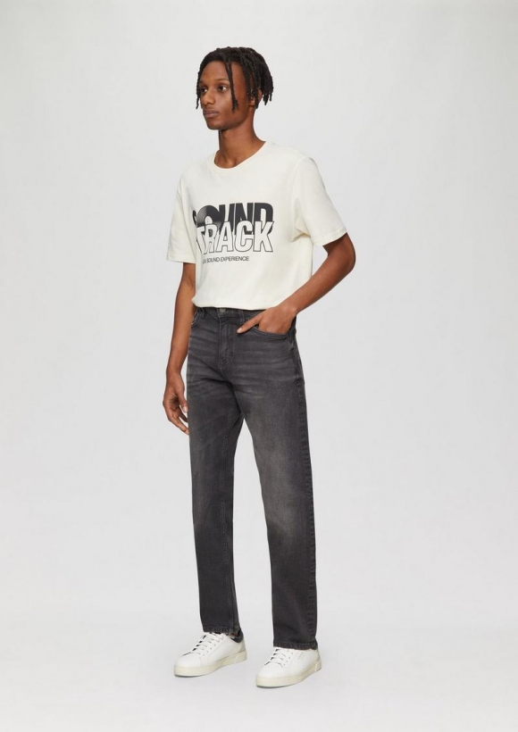 s.Oliver Jeans Pete / Regular Fit / Mid Rise / Straight Leg - graphit