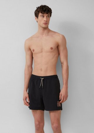 s.Oliver Badeshorts mit Artwork und Eingrifftaschen - schwarz