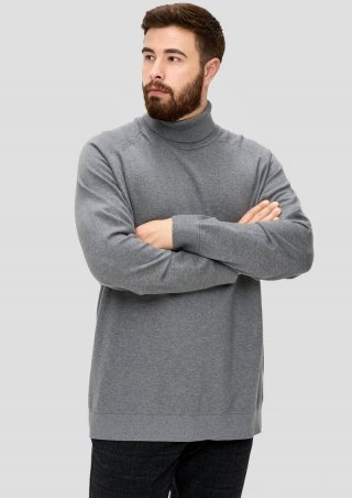 s.Oliver Rollkragenpullover aus Baumwolle - graphit