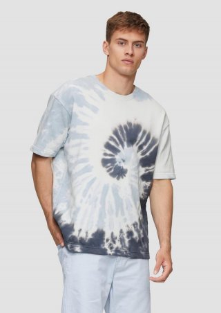 s.Oliver Batik-Shirt aus Sweat-Material - hellblau