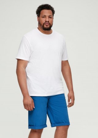 s.Oliver Relaxed: Bermuda aus Baumwollstretch - royalblau