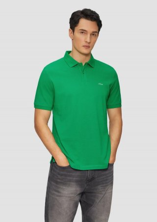s.Oliver Poloshirt aus Baumwollpiqué - grün