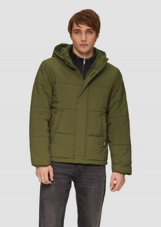 s.Oliver Gesteppte Outdoor-Jacke mit Kapuze - olivgrün
