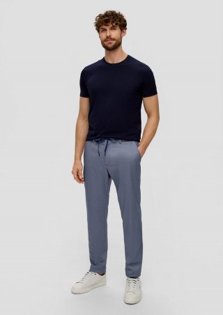 s.Oliver s.O JOGG: Anzughose aus Stretch-Jersey - tiefblau