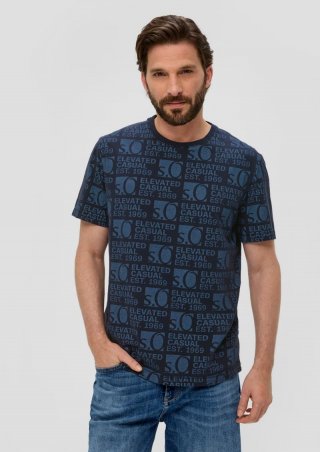 s.Oliver T-Shirt mit Logo-Print - navy