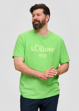 s.Oliver T-Shirt mit Label-Print - grün
