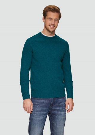 s.Oliver Strickpullover aus reiner Wolle - petrol