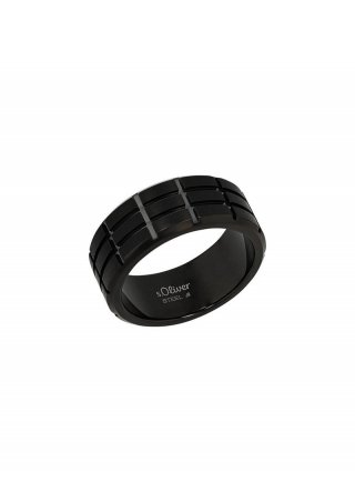 s.Oliver Ring aus Edelstahl - schwarz
