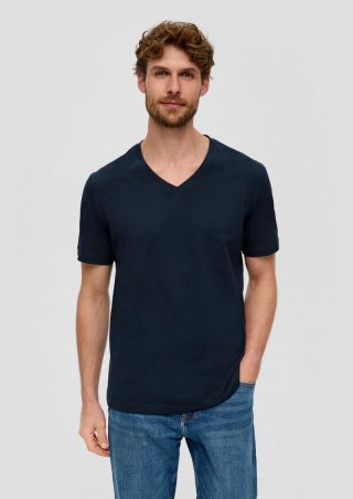s.Oliver Basic-T-Shirt aus Baumwolle im 2er-Pack - navy