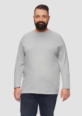 s.Oliver Feinstrickpullover mit Raglanärmeln - grau meliert
