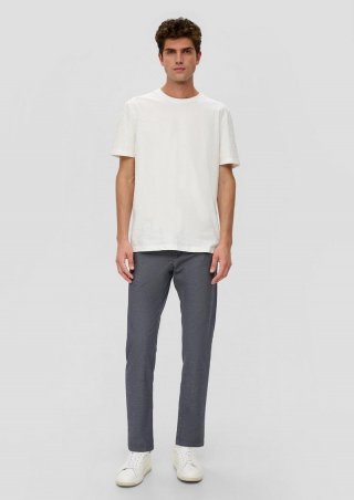 s.Oliver Phoenix: Hose mit Dobby-Muster - tiefblau