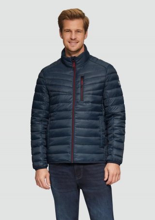 s.Oliver Leicht wattierte Steppjacke aus recyceltem Polyester - dunkelblau