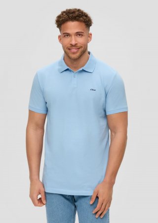 s.Oliver Poloshirt mit Piquéstruktur - hellblau
