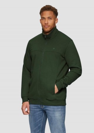 s.Oliver Sweatjacke mit Stehkragen - tannengrün