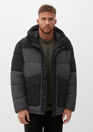 s.Oliver Steppjacke mit Kapuze - anthrazit