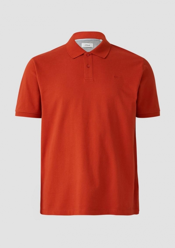 s.Oliver Poloshirt aus Baumwollpiqué - mohnrot