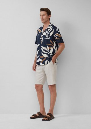 s.Oliver Lockere Bermuda aus Leinenmix - helles beige
