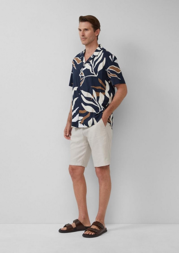 s.Oliver Lockere Bermuda aus Leinenmix - helles beige