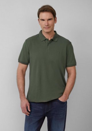 s.Oliver Poloshirt aus Baumwollpiqué - olivgrün