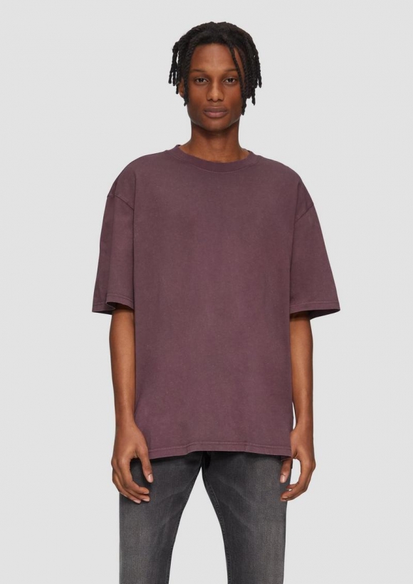 s.Oliver Gewaschenes T-Shirt im Loose Fit mit Rückenprint - lavendel