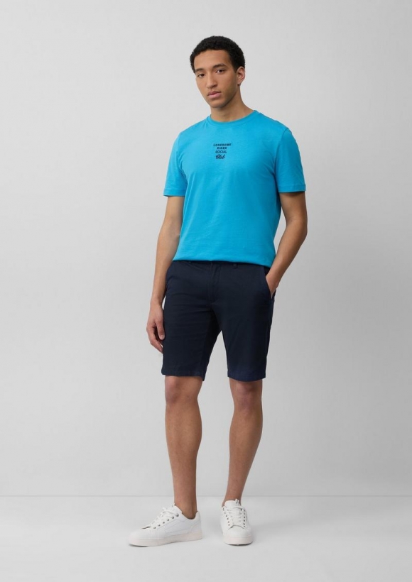 s.Oliver Austin: Strukturierte Bermuda im Slim Fit - navy