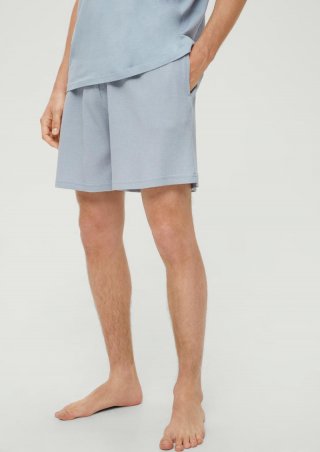 s.Oliver Pyjama-Hose mit Waffelstruktur - hellblau