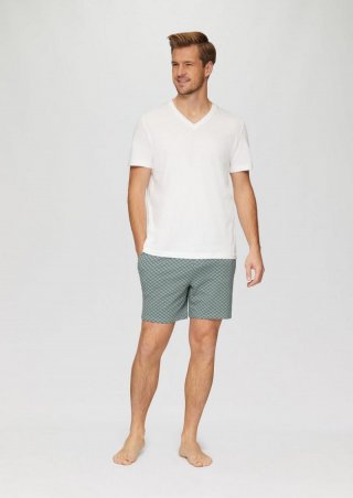 s.Oliver Pyjamahose mit All-over-Print - olivgrün