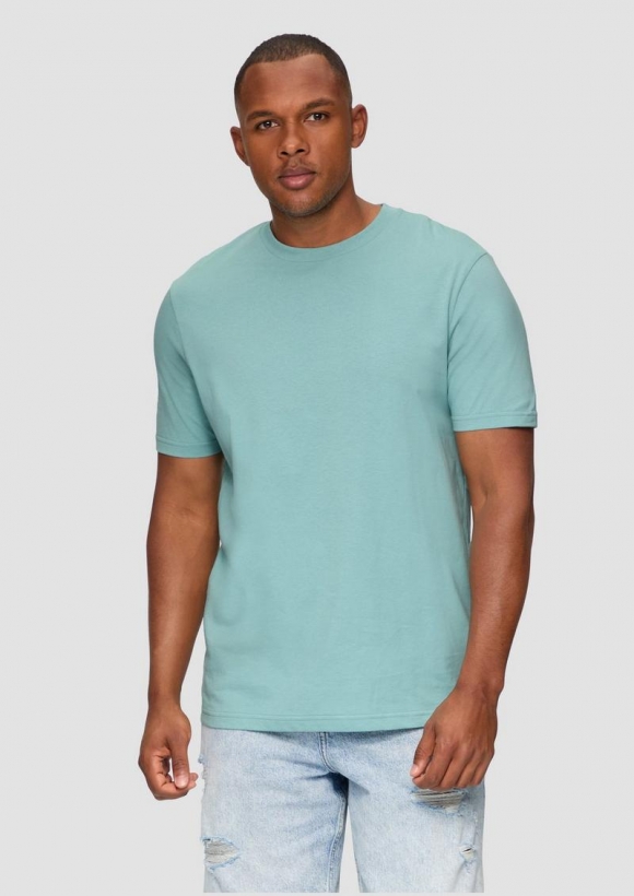 s.Oliver T-Shirt mit Rundhalsausschnitt - helles türkis