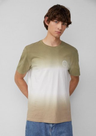 s.Oliver T-Shirt mit Farbverlauf und Frontprint - hellgrün