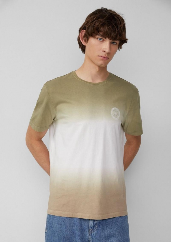 s.Oliver T-Shirt mit Farbverlauf und Frontprint - hellgrün