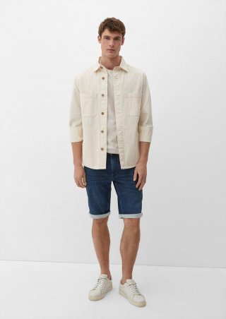 s.Oliver Jeans-Shorts / Regular Fit / Mid Rise / Straight Leg - dunkelblau