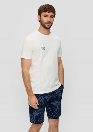 s.Oliver T-Shirt mit Frontprint - weiß