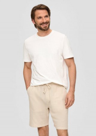 s.Oliver Bermuda aus Leinenmix mit Tunnelzug - beige