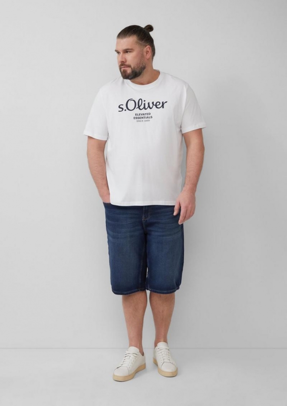 s.Oliver Jeans-Shorts / Regular Fit / Mid Rise / Straight Leg - blau