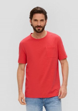 s.Oliver T-Shirt mit Brusttasche - rot