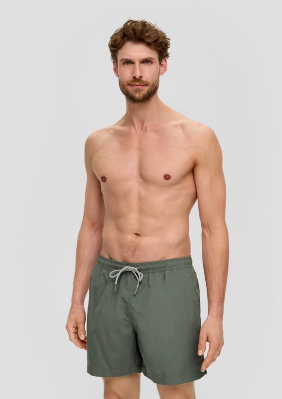 s.Oliver Badeshorts mit Eingrifftaschen - olivgrün