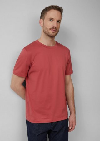 s.Oliver T-Shirt mit Crew Neck aus mercerisiertem Baumwolljersey - himbeere