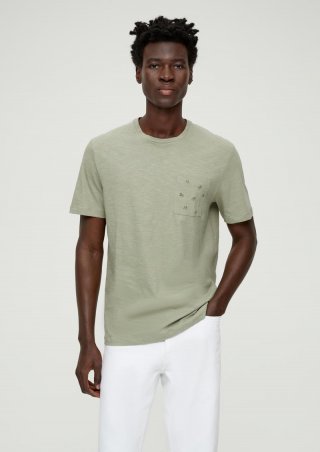 s.Oliver T-Shirt aus Baumwolle - olivgrün