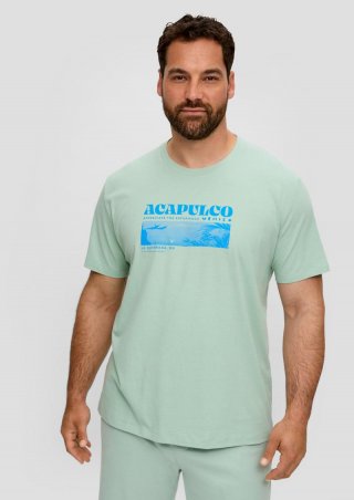 s.Oliver T-Shirt mit Frontprint - ozeangrün