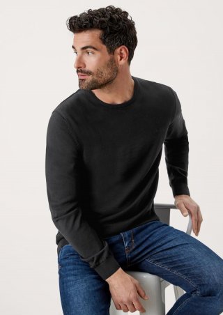 s.Oliver Pullover aus Feinstrick - schwarz