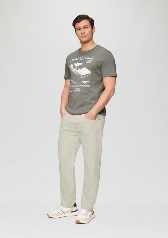 s.Oliver Jeans Benito / Regular Fit / Mid Rise / Straight Leg - wollweiß