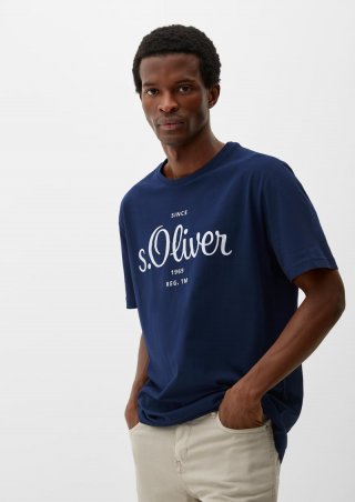 s.Oliver Labelshirt aus Jersey - royalblau