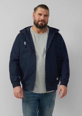 s.Oliver Kapuzenjacke aus robustem Canvas - tiefblau