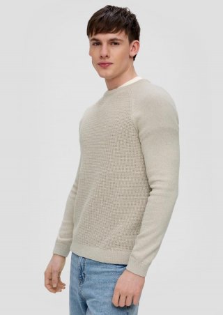 s.Oliver Strickpullover mit Raglanärmeln - beige